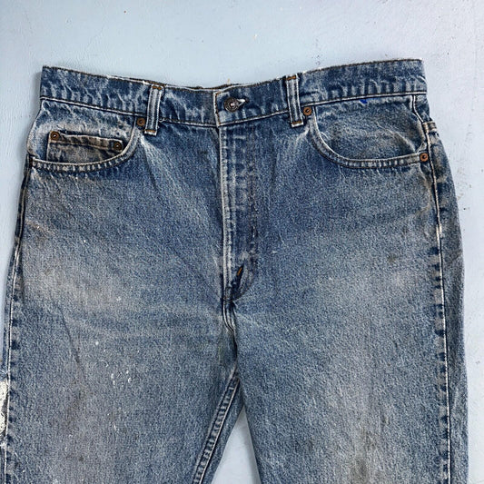 Levis 517 Vintage 80s USA Red Tab Bootcut Flare Blue Denim Jeans Act 34x30