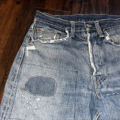 Levis 501 XX Big E True VTG 40s 50s Redline Selvedge Denim Jeans 1940s 25x26