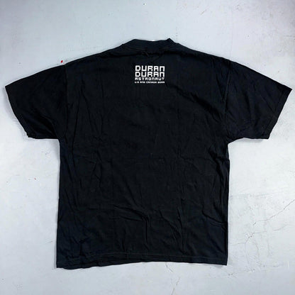 Duran Duran 2005 USA Tour Black VTG T Shirt Y2K Music Band Promo Concert Dance