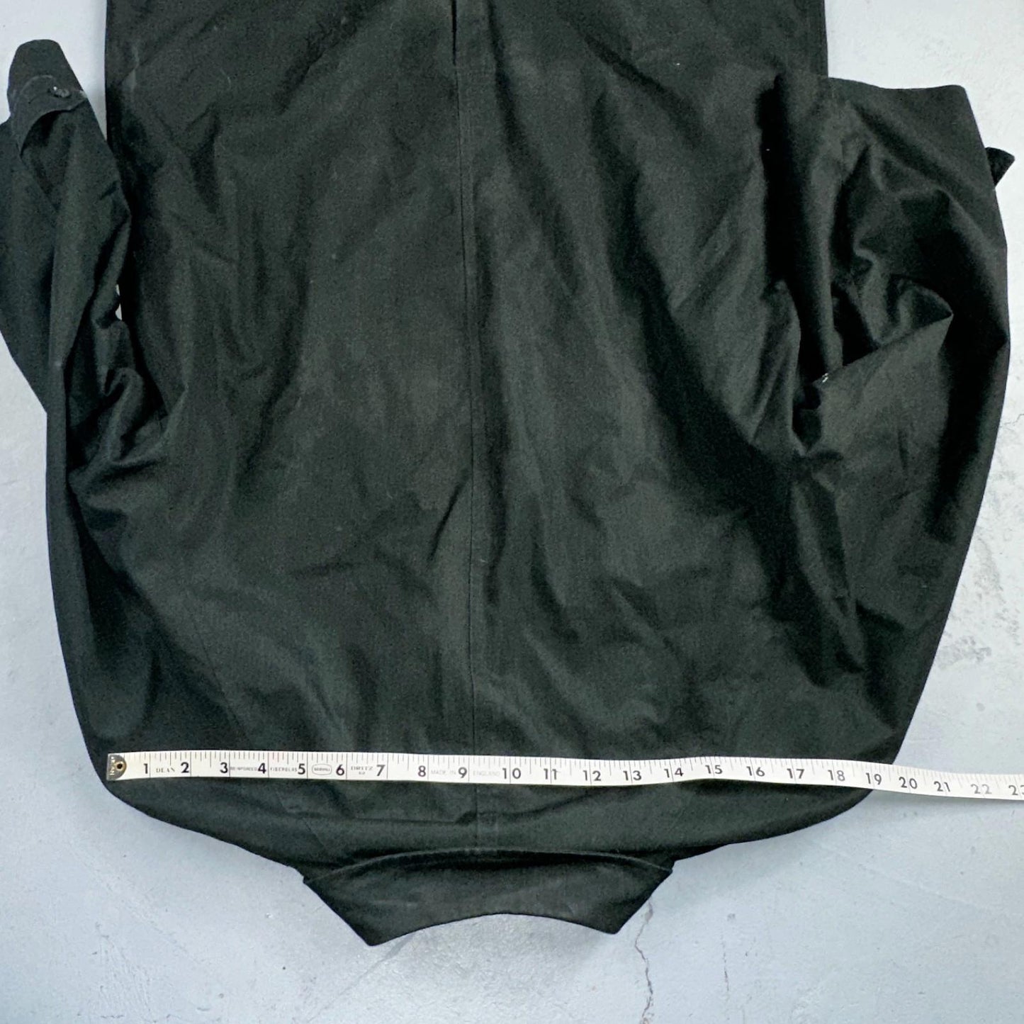Aqaron Rain Trench Coat Mens 38 Short Green Long Sleeve Button Long Jacket