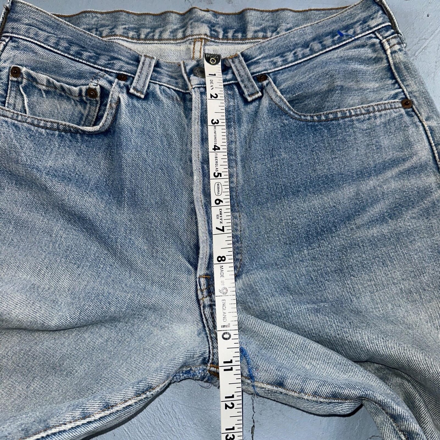 Levis 501 Vintage 80s Redline Selvedge USA XX Jeans Light Wash Skinny Act 29x32