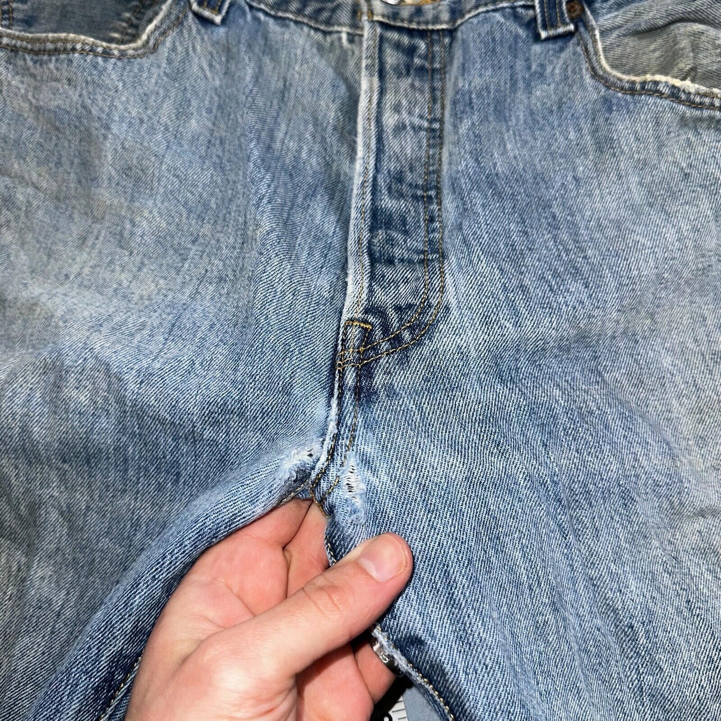 Levis 501 Vintage Y2K XX Straight Leg Jeans Blue Light Wash 36x34 Act 35x31