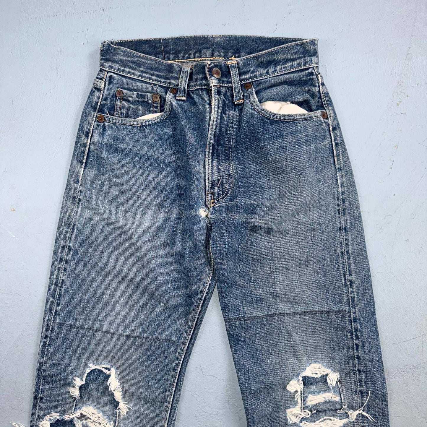 Levis Big E Vintage 50s Redline Hidden Rivets USA 1950s Jeans 503 501 Kids 24x26