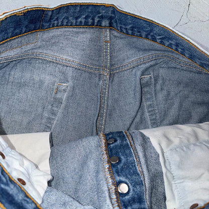 Levis 501 Vintage 90s USA XX Straight Leg Jeans Blue Light Wash 38x31 Act 36x27