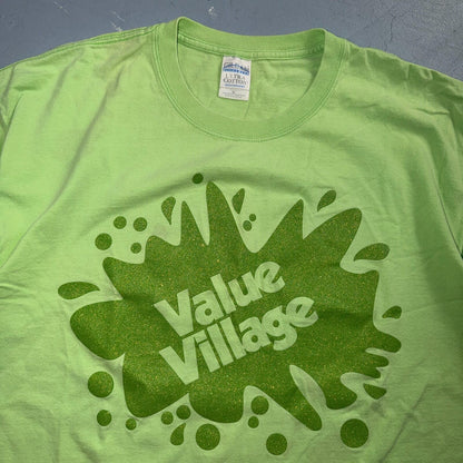 Value Village Green Savers VTG T Shirt Y2K Thrift Store Goodwill Promo Employee