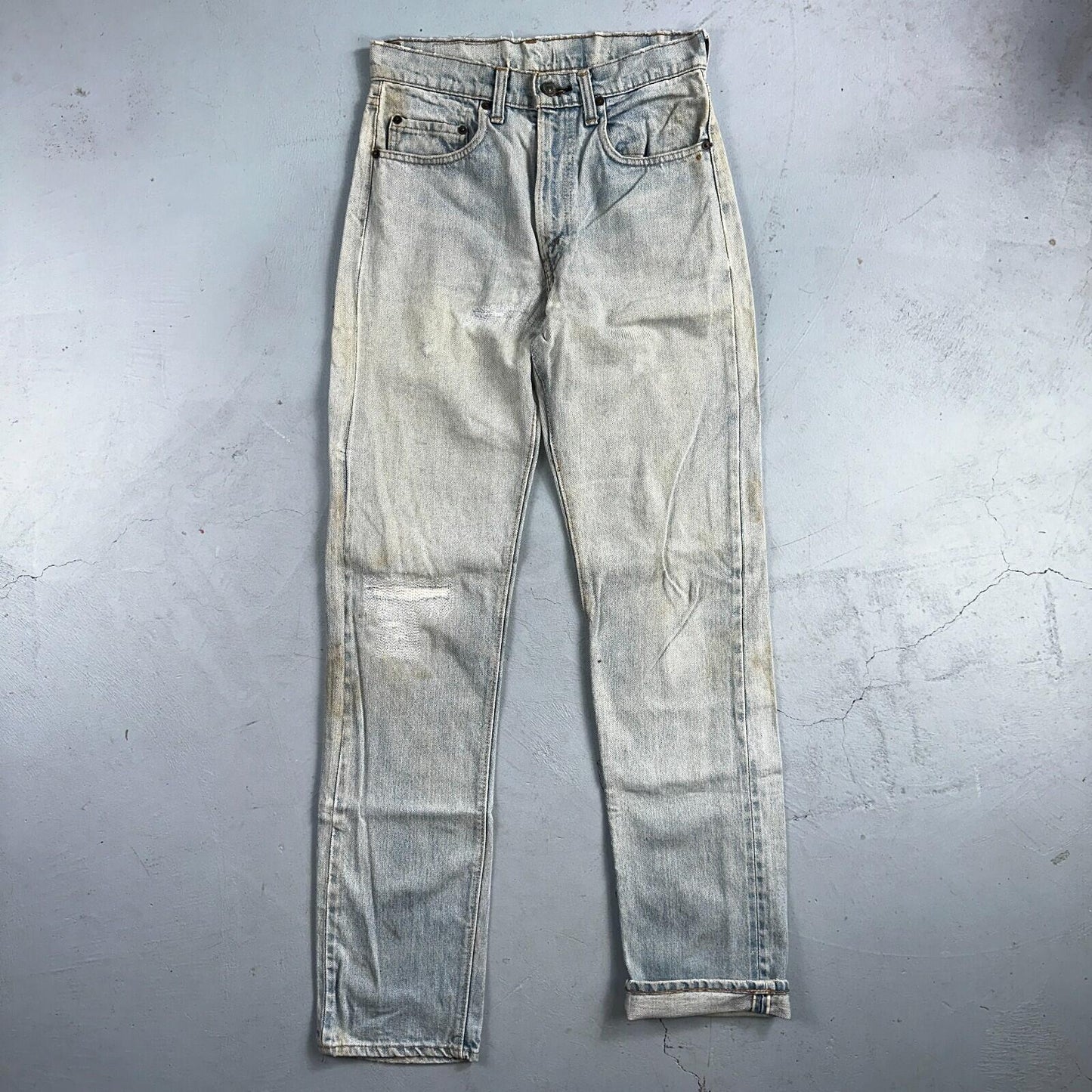 Levis 505 VTG 70s SS Redline Selvedge USA XX Jeans Light Wash Talon Act 29x34