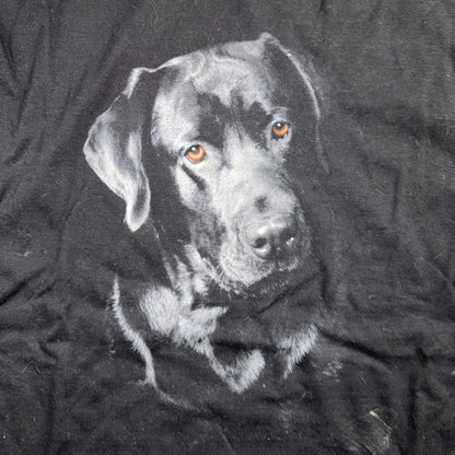 Black Lab Dog VTG T Shirt Art Photograph Animals Grunge Music Ducks Graphic 2XL