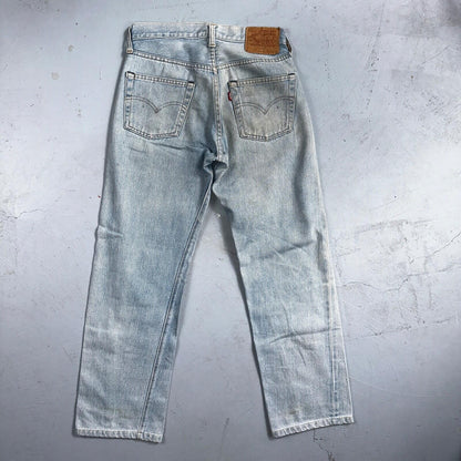 Levis 501 Vintage 80s Redline Selvedge USA XX Jeans Light Wash 29x30 Act 27x27
