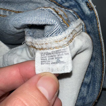 Levis 501 Vintage 80s Redline Selvedge USA XX Jeans Light Wash 29x38 Act 27x33