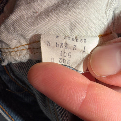Levis 501 Vintage 80s Redline Selvedge USA XX Jeans Light Wash 32x36 Act 30x31