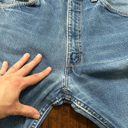 Levis 517 Vintage 90s USA Orange Tab Bootcut Flare Blue Jeans 35x30 Act 32x28