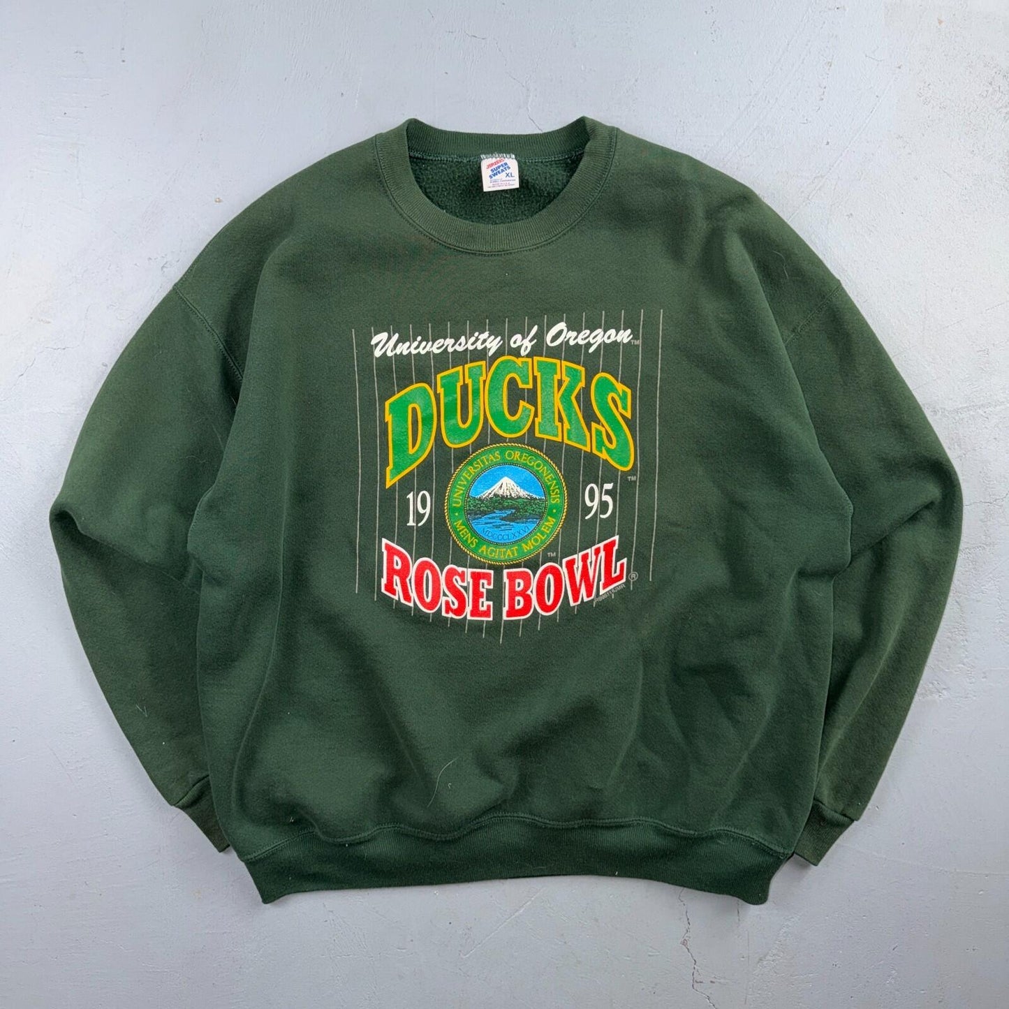 Vintage Oregon Ducks 1995 Rose Bowl Adult XL Crewneck Sweatshirt Jerzees 90s