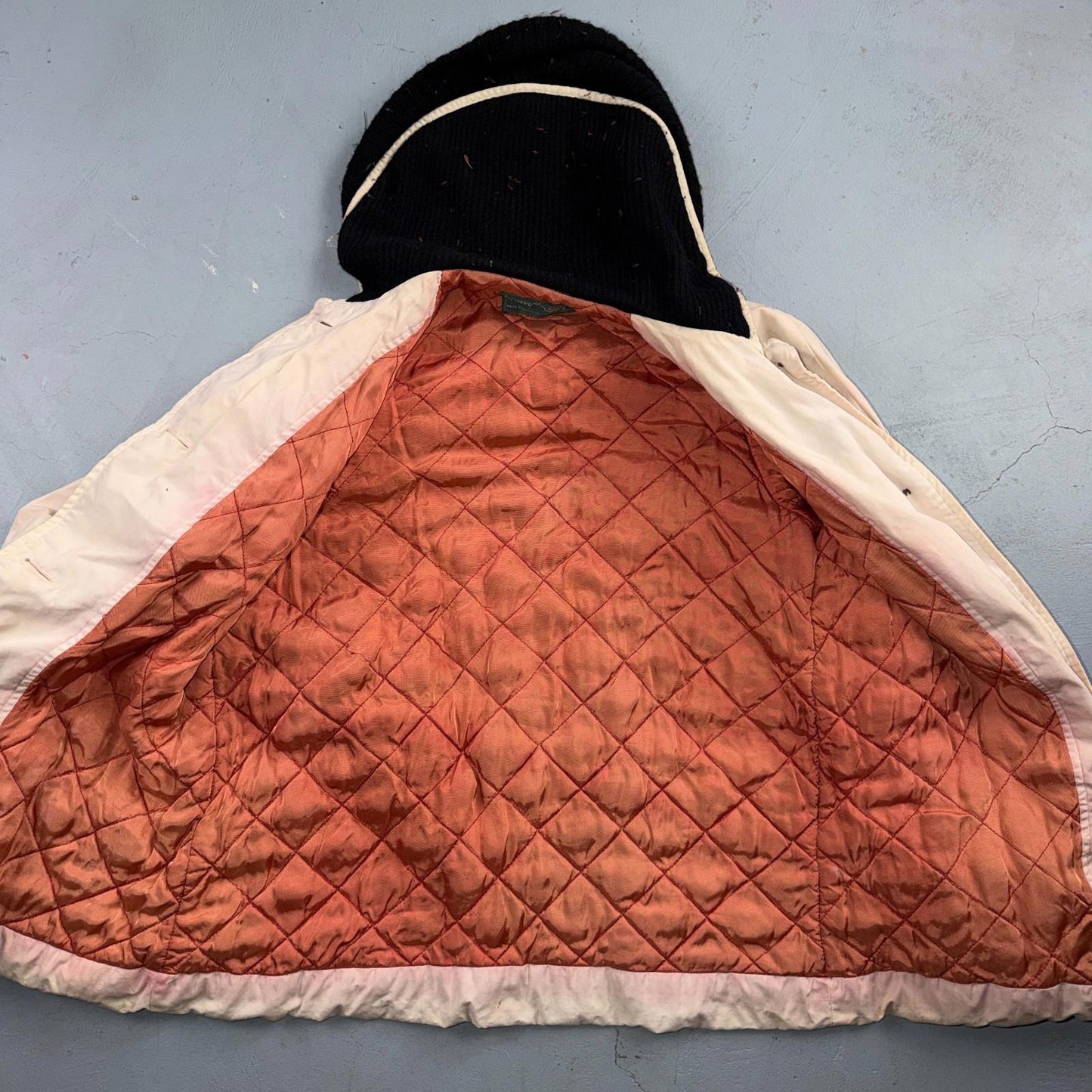 Vintage 50s White Stag Ski Jacket 1950s Rockabilly Stained Rare Puffer Quilt