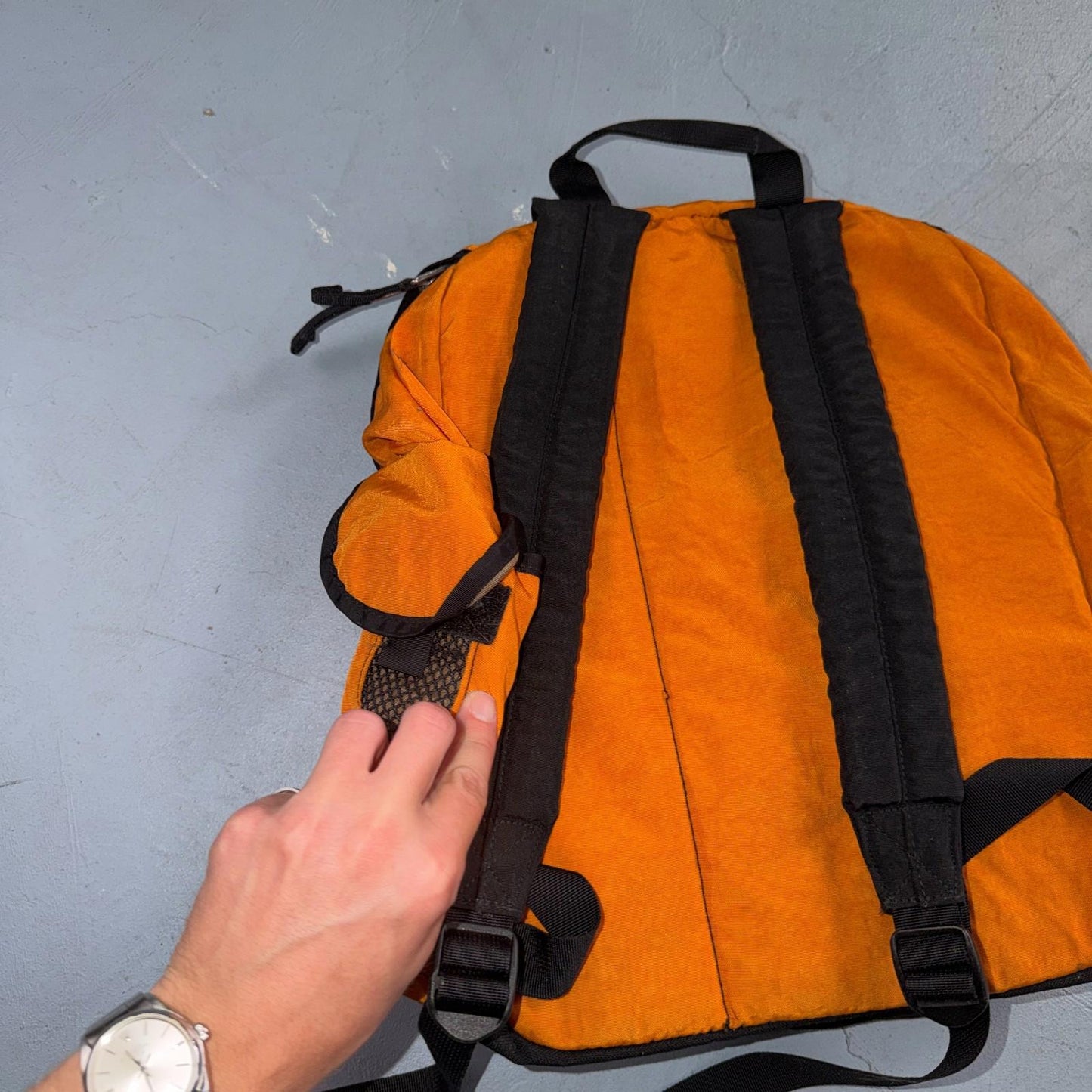 Vintage L.L. Bean Continental Rucksack Orange Backpack Hiking Camping 90s Orca
