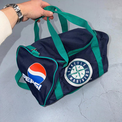 Vintage 90s Pepsi Co Handled Duffel Duffle Bag Carry On Seattle Mariners Promo