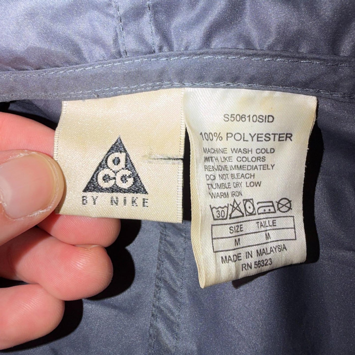 Nike ACG Half-Zip Anorak Jacket Mens M Gray Windbreaker Hiking Outdoor VTG 90s