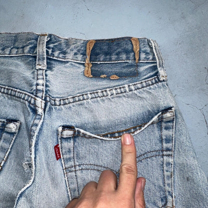Levis 501 Vintage 80s Redline Selvedge USA XX Jeans Light Wash 27x34 Act 25x29