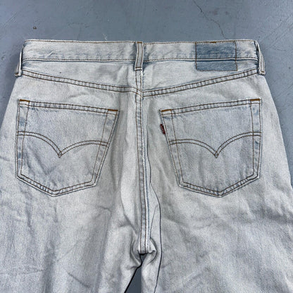 Levis 501 Vintage 90s Mexico Straight Leg Jeans Blue Light Wash 34x30 Act 31x29