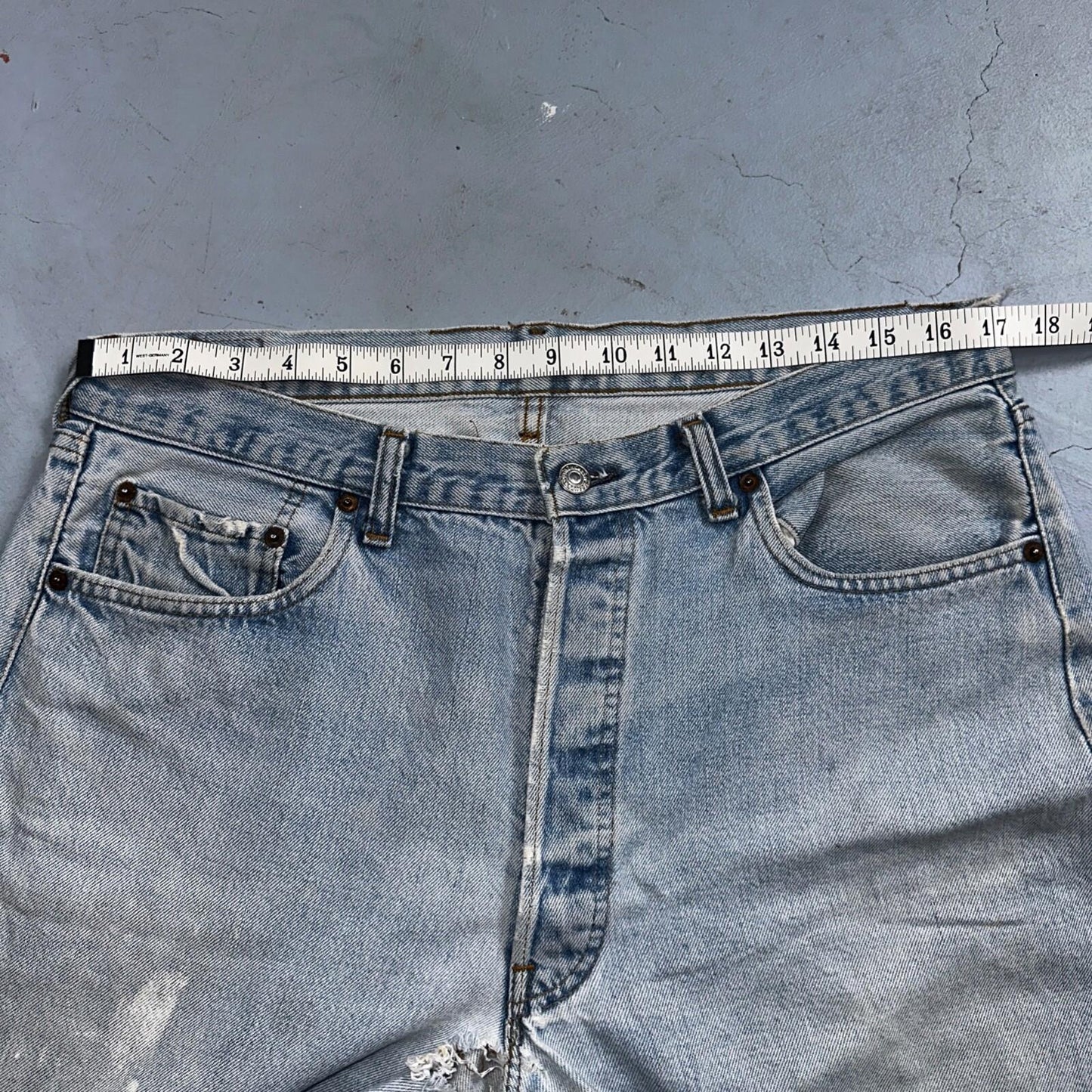 Levis 501 Vintage 80s Redline Selvedge USA XX Jeans Light Wash 38x32 Act 34x27