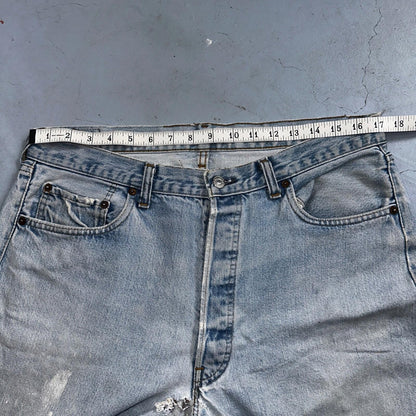 Levis 501 Vintage 80s Redline Selvedge USA XX Jeans Light Wash 38x32 Act 34x27