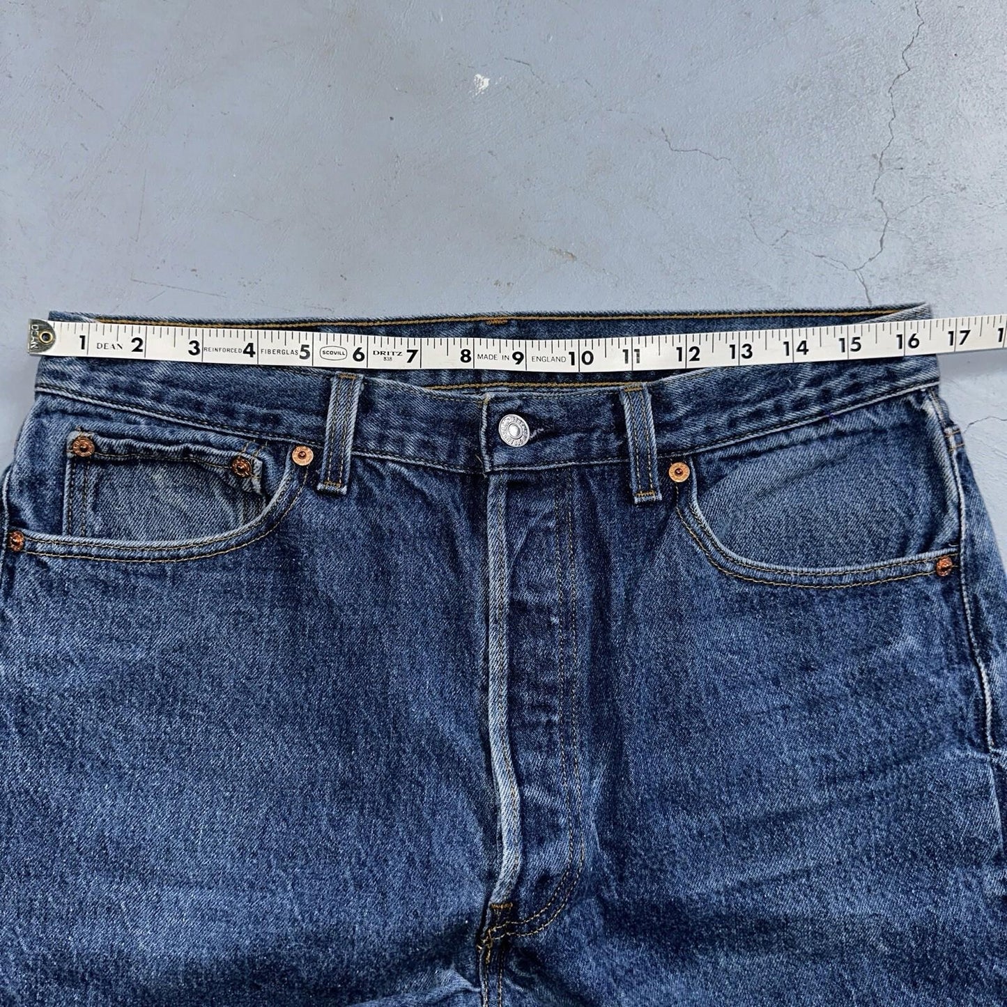 Levis 501 Vintage 90s USA XX Straight Leg Jeans 36x36 Dark Wash Act 33x31
