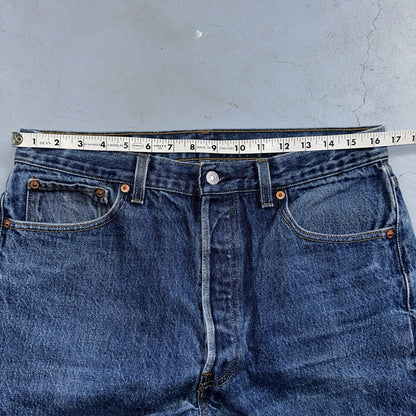 Levis 501 Vintage 90s USA XX Straight Leg Jeans 36x36 Dark Wash Act 33x31