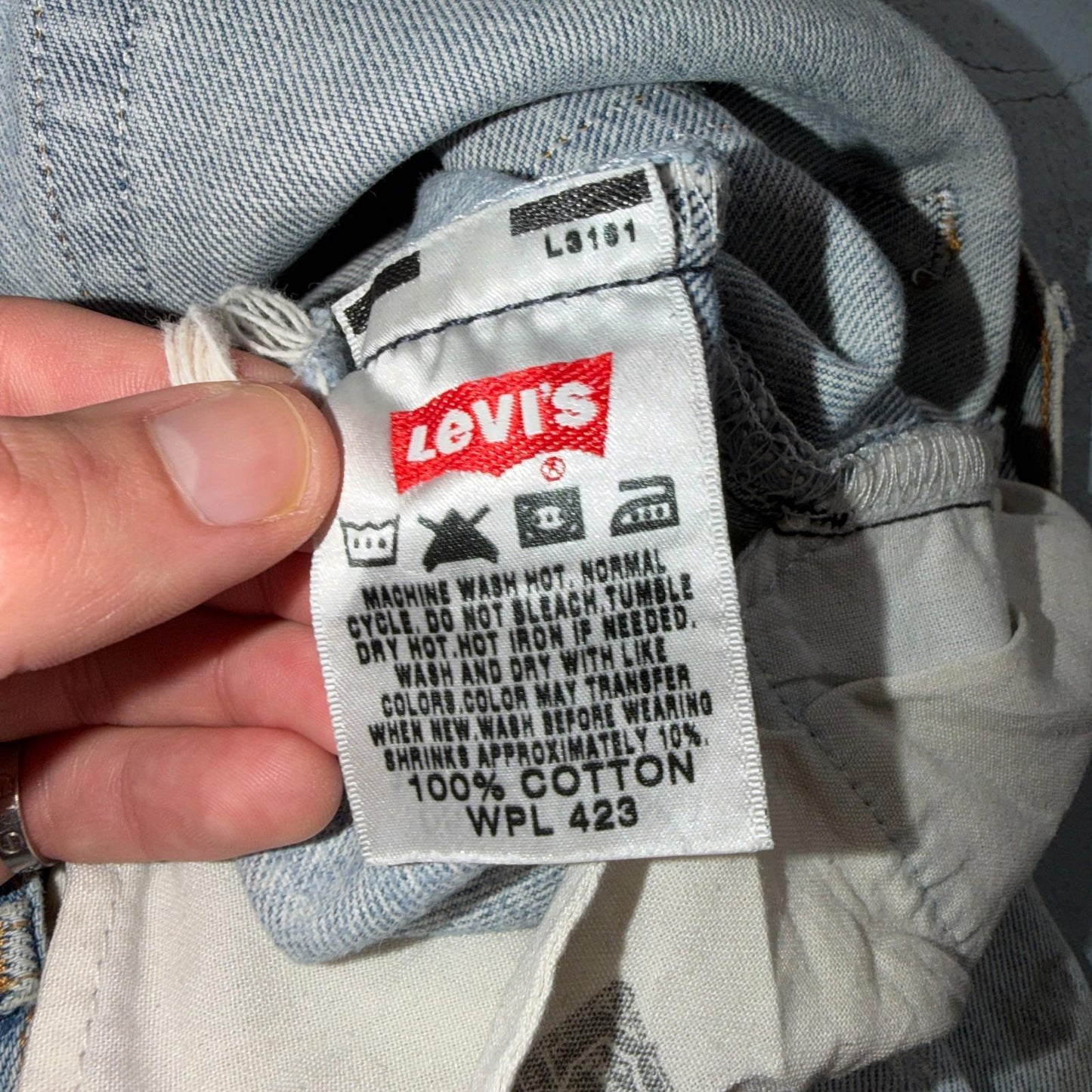 Levis 501 Vintage Y2K XX Straight Leg Jeans Blue Light Wash 36x30 Act 33x27