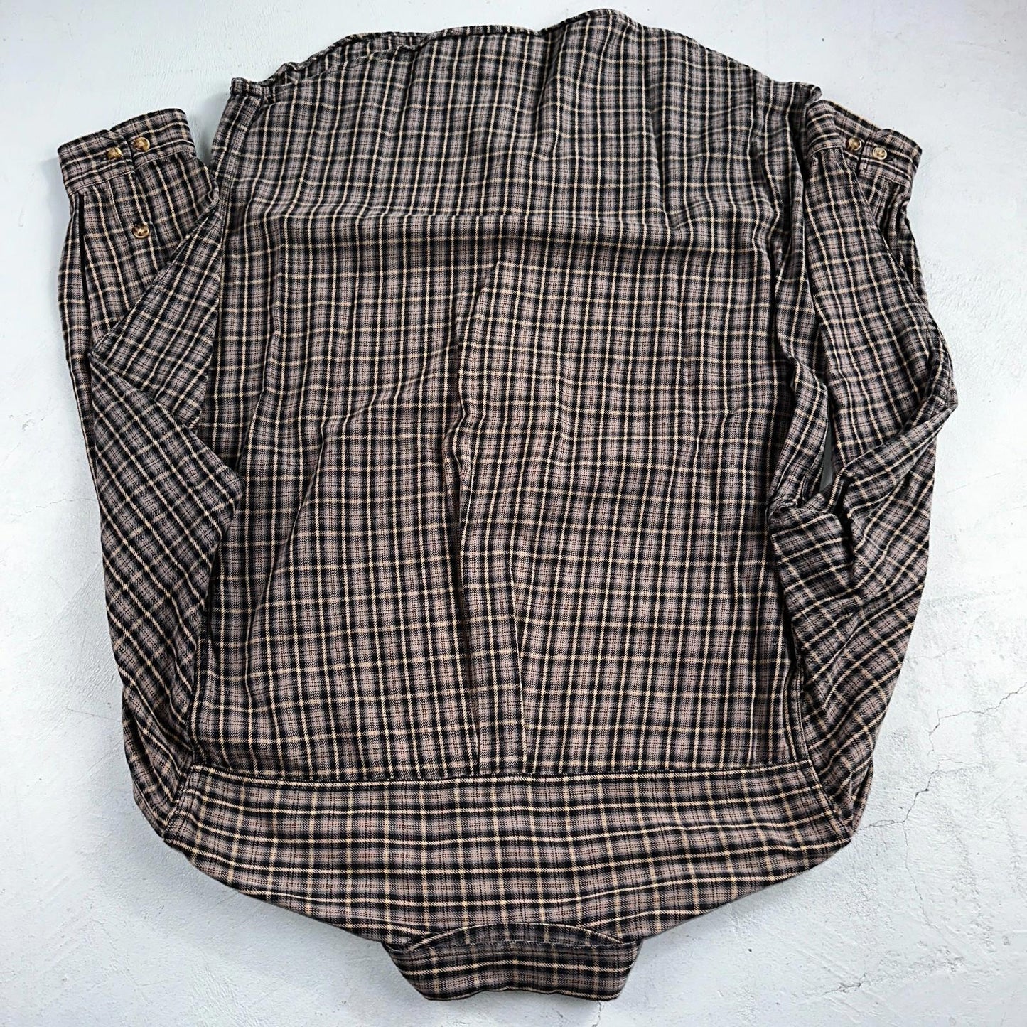 Carhartt Flannel Shirt M S249 BLK Black Brown Pockets Heavy Weight Medium
