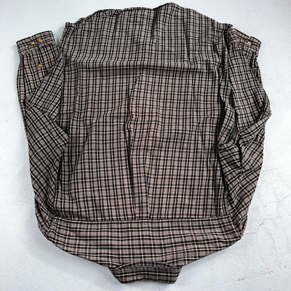 Carhartt Flannel Shirt M S249 BLK Black Brown Pockets Heavy Weight Medium
