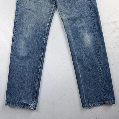 Levis 501 Vintage 80s USA XX Straight Leg Jeans Blue Light Wash 33x33 Act 31x30