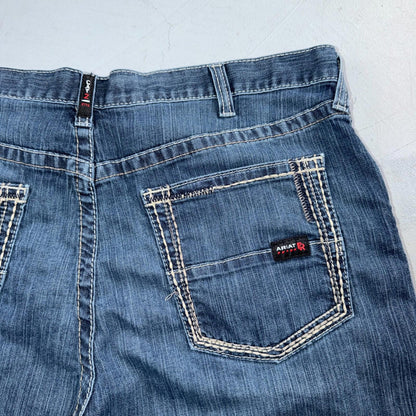 Ariat M4 FR Jeans Mens Blue Flame Resistant Cat 2 Relaxed Boot Cut 42x30 Denim