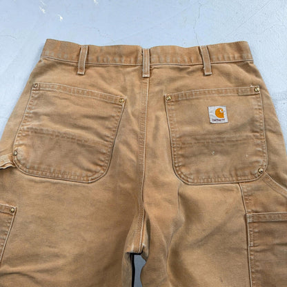 Carhartt VTG Double Knee Carpenter Pants B01 USA BRN Brown 32x34 Thrashed 30x33