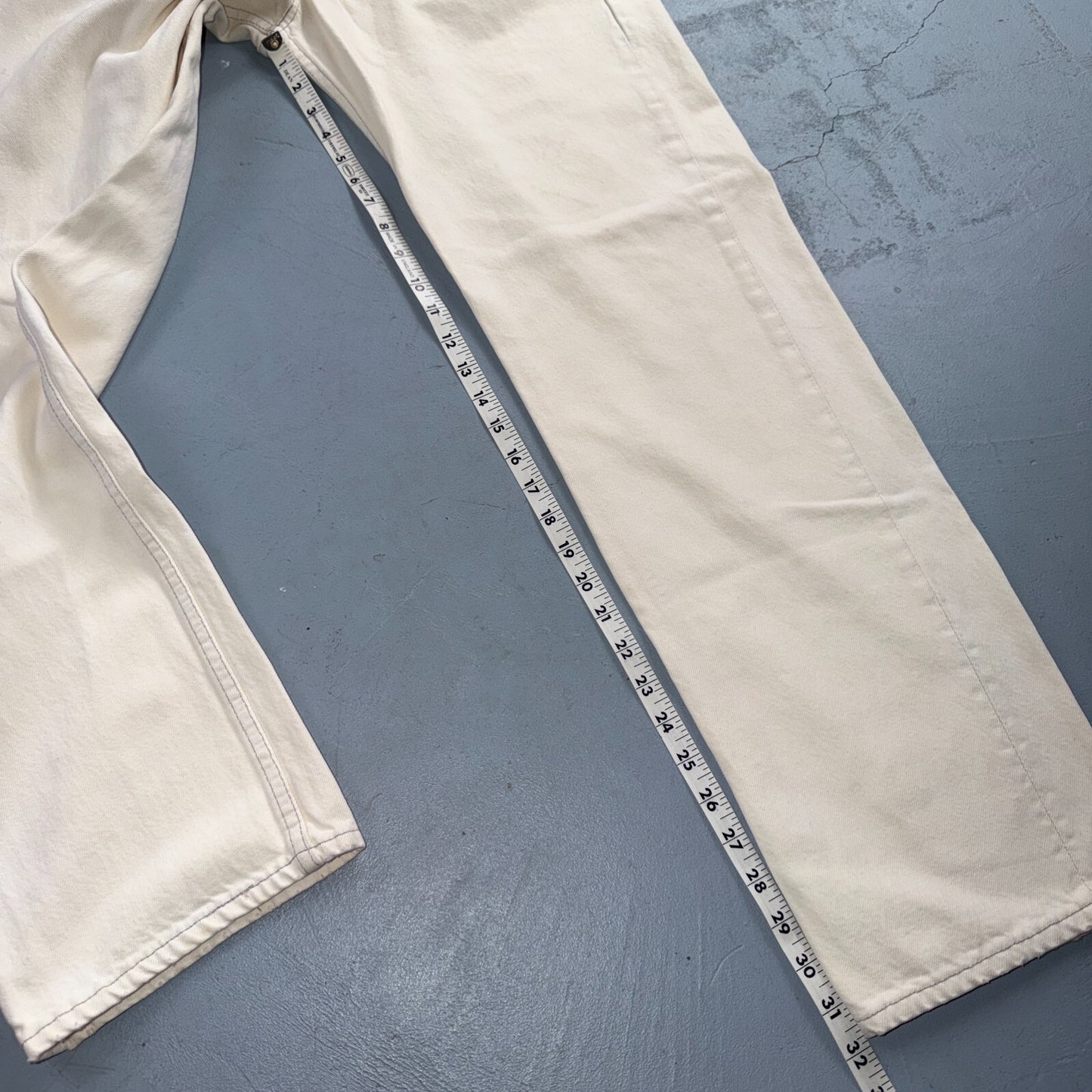 Levis 501 Vintage 80s USA XX Straight Leg Jeans White Light Wash 36x34 Act 33x32