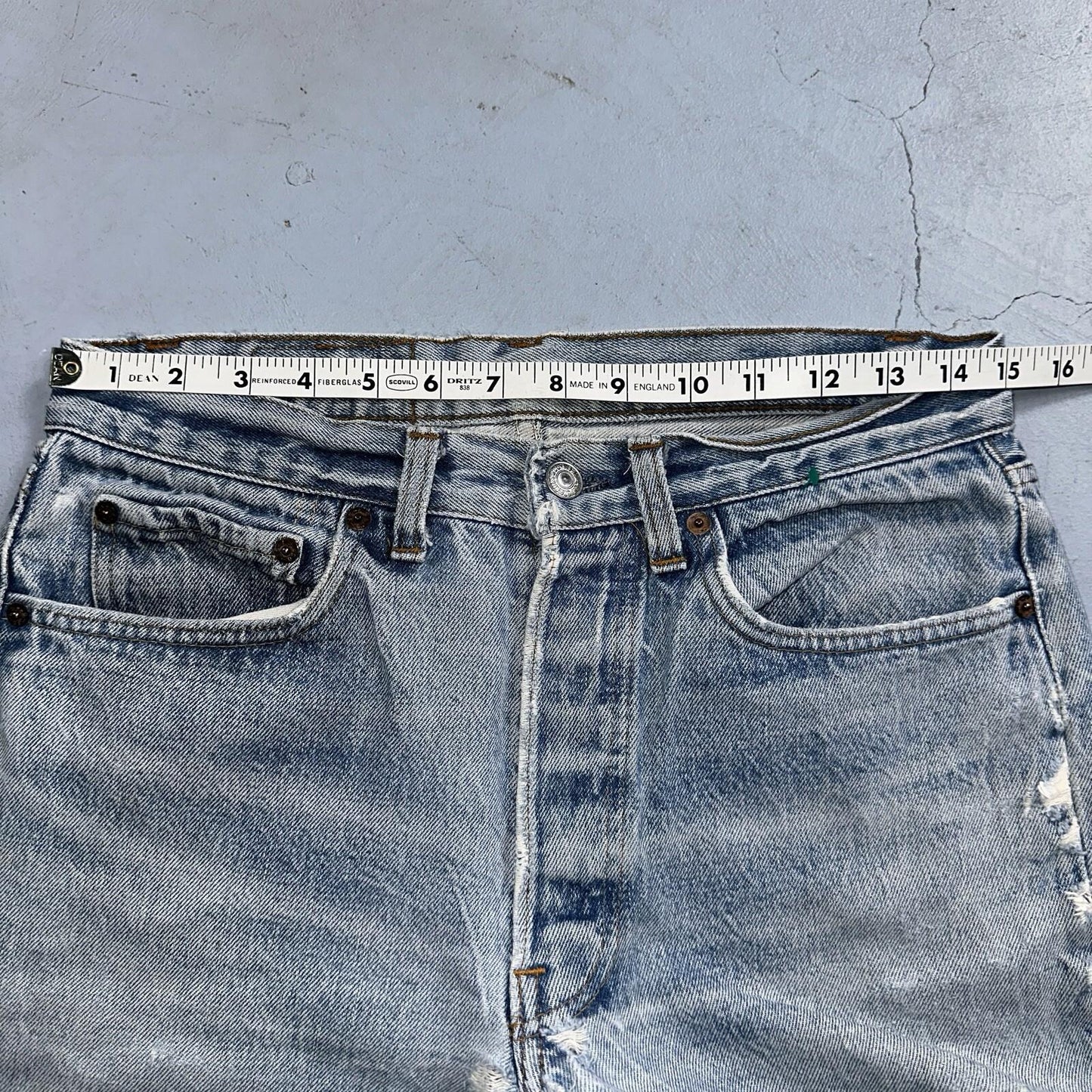 Levis 501 Vintage 80s USA XX Straight Leg Jeans 32x31 Thrashed Wash Act 30x26