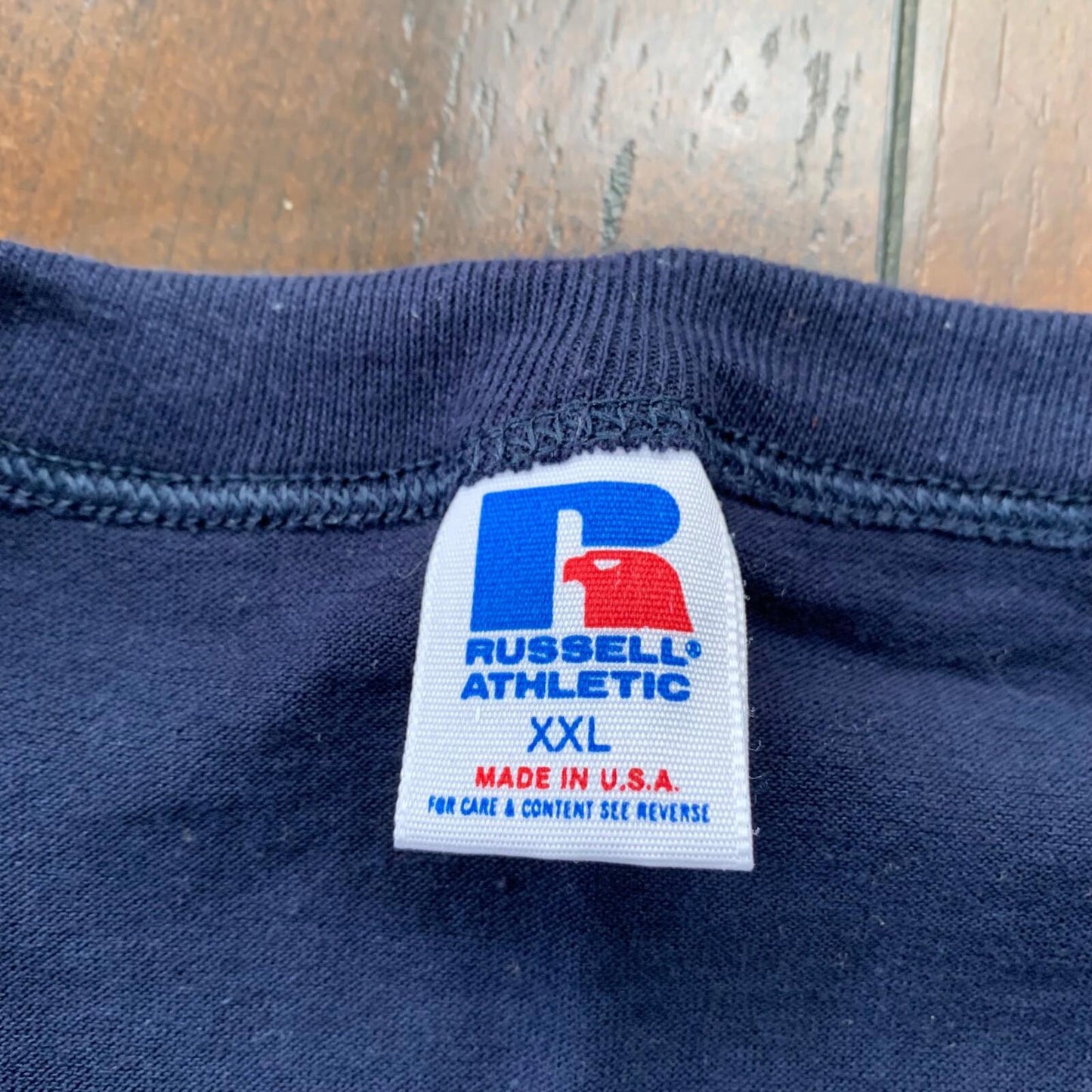 HPD Basic Simple Vintage T Shirt Worker Travel Rap Movie Anime 90s Russell Navy