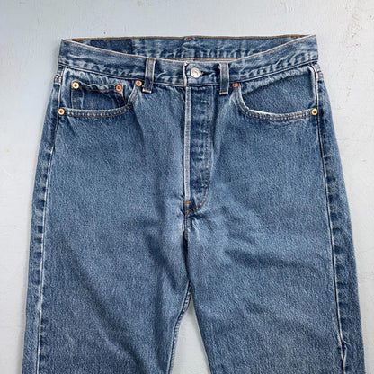 Levis 501 Vintage 80s USA XX Straight Leg Jeans Blue Light Wash 33x34 Act 31x32