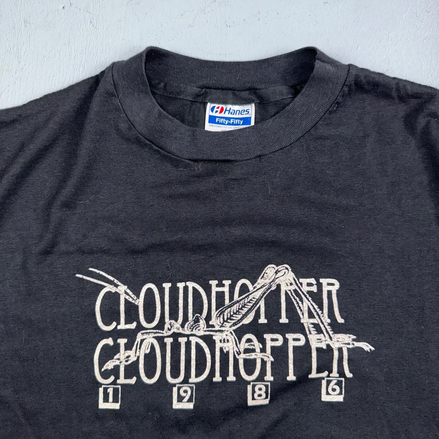 Cloud Hopper Bugs Insects 1986 VTG T Shirt Hanes XL 80s Single Stitch Art Animal