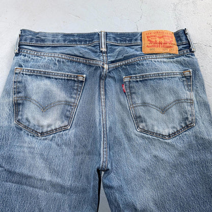 Levis 501 Vintage Y2K Egypt Straight Leg Jeans 35x32 Light Wash Act 32x28