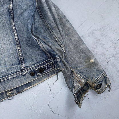 Levis VTG Denim Size 42 Type 3 III Trucker Jean Jacket Thrashed 1970s 70s Patch