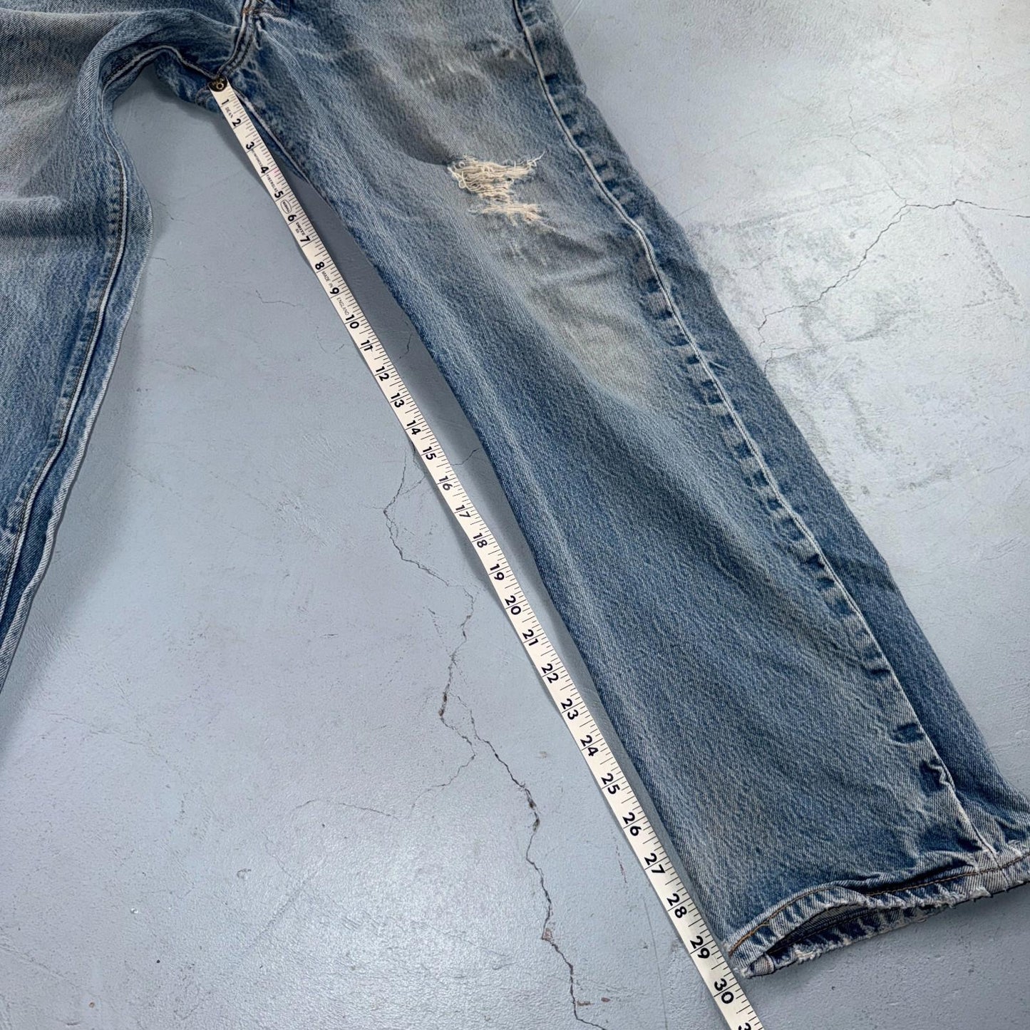 Levis 501 Vintage Y2K 90s XX Straight Leg Jeans Blue Light Wash 34x34 Act 31x30