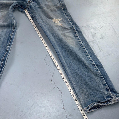 Levis 501 Vintage Y2K 90s XX Straight Leg Jeans Blue Light Wash 34x34 Act 31x30