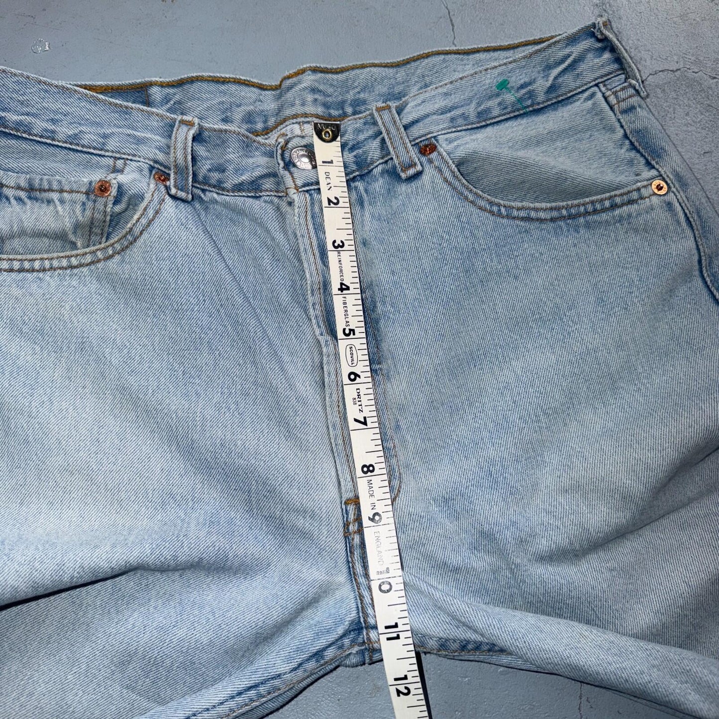 Levis 501 Vintage Y2K 90s XX Straight Leg Jeans Blue Light Wash 34x36 Act 32x29