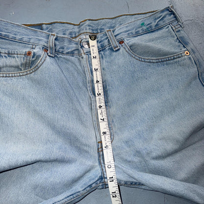 Levis 501 Vintage Y2K 90s XX Straight Leg Jeans Blue Light Wash 34x36 Act 32x29