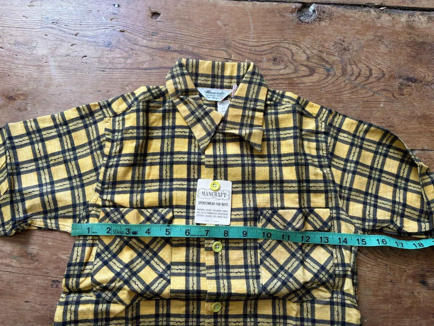 VTG 1950s NOS Plaid Flannel Boys Shirt Lot Newberry Rockabilly Size 10 RARE 50s