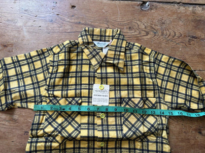 VTG 1950s NOS Plaid Flannel Boys Shirt Lot Newberry Rockabilly Size 10 RARE 50s