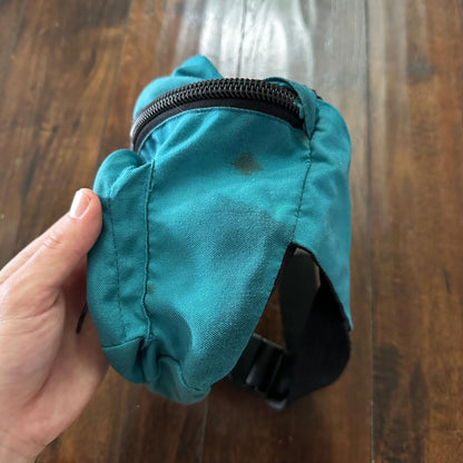 Vtg Large Blue Teal Fanny Waist Bag Pack Minimalistic Side 80s 90s Six Flags