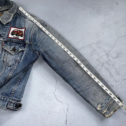 Levis VTG Denim Size 42 Type 3 III Trucker Jean Jacket Thrashed 1970s 70s Patch