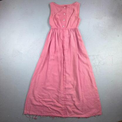 VTG 1950s Pink Dress Dorian? Small California Designer Rockabilly Long Bolo