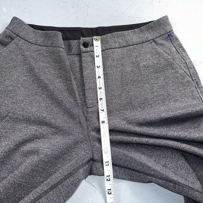 Lululemon Size 10 Grey Marle Ponte High Waist Fly Slim Fit Dress Pants Casual