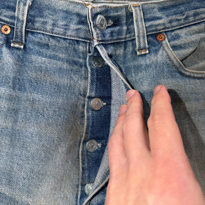 Levis 501 Vintage 80s Redline Selvedge USA XX Jeans Light Wash 36x34 Act 33x30